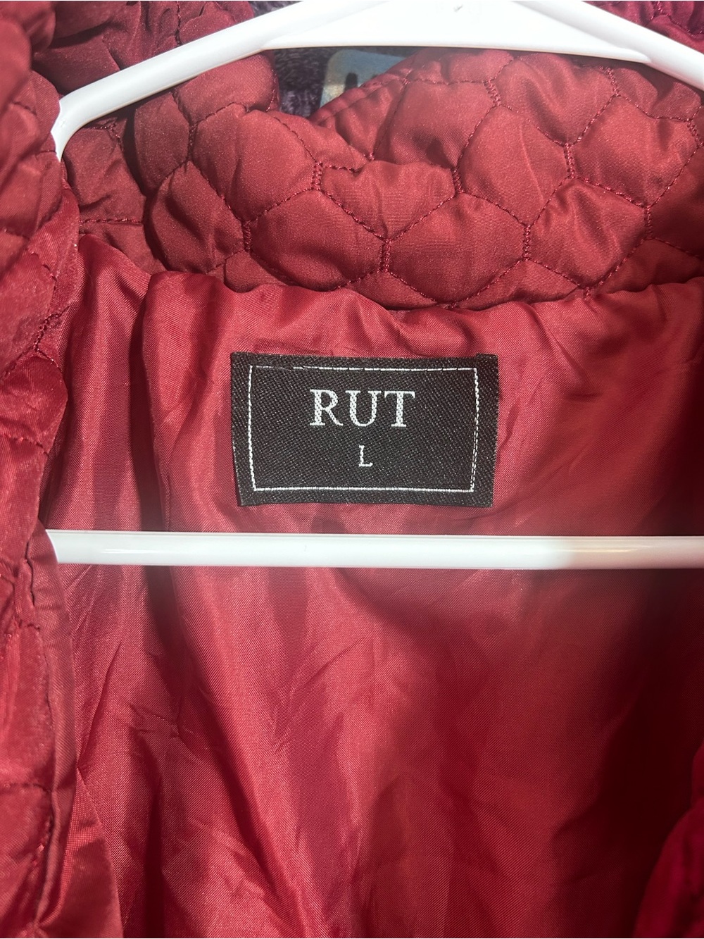 Girls Quilted Zip-Up Puffer Jacket in Raspberry - Picture 3 of 3